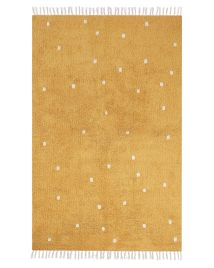 Cotton Area Rug Dotted 140x200cm Yellow