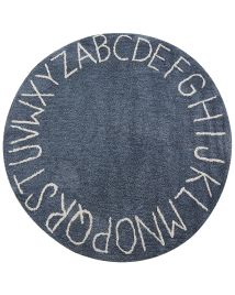 Round Cotton Kids Area Rug 120cm Blue