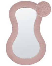 Boucle Wall Mirror 70x112cm Pink