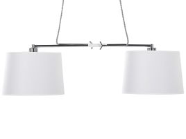 2 Light Pendant Lamp White FUCINO