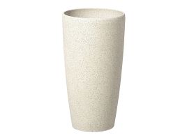 Plant Pot Stone 23 x 23 x 43 cm Beige ABDERA