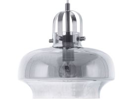 Glass Pendant Lamp Grey WILTZ