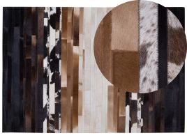 Cowhide Area Rug 160x230cm Black and Beige
