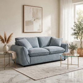 CARVELLO Fabric 2 Seater Sofa - Grey