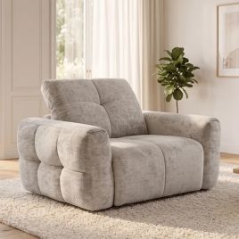 BRENT Fabric Armchair - Beige