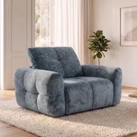 BRENT Fabric Armchair - Grey