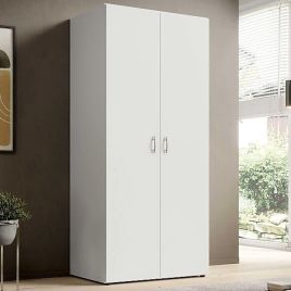 BRIXEN 2 Door Wardrobe White - 80cm
