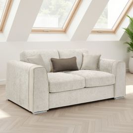 Cantrell Soft Chenille Fabric 2 Seater Sofa - Beige