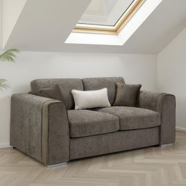 Cantrell Soft Chenille Fabric 2 Seater Sofa - Mocha