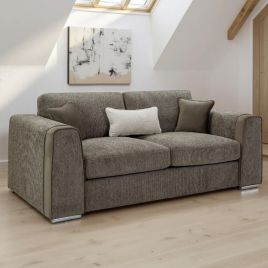 Cantrell Soft Chenille Fabric 3 Seater Sofa - Mocha