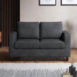 CAVRENO Fabric 2 Seater Sofa - Grey