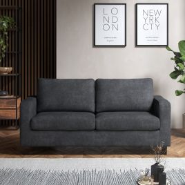 CAVRENO Fabric 3 Seater Sofa - Grey
