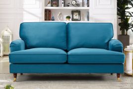 VELARO Velvet 2 Seater Sofa - Teal