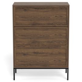 PALATIO Dark Oak Chest of Drawer - Medium-sized, 3 Drawers