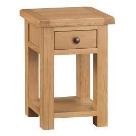 Classic Wooden Side Table - Medium Oak Finish