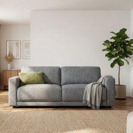 COMBE Fabric 3 Seater Fullback Sofa - Grey