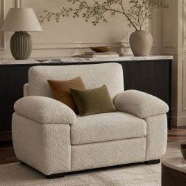 CORDURA Boucle Fabric Armchair - White