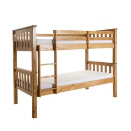 Versatile Sleeping Solution Oroville Bunk Bed Split into Two Single Beds - Pine Antique Finish