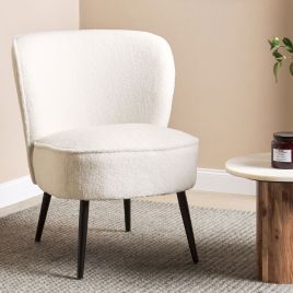 Boucle Armchair White VOSS