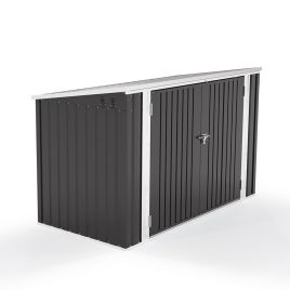 Garden Heavy Duty Steel Bicycle Storage Shed, Black