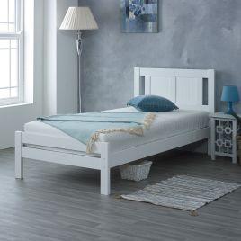 Single Bed - FLORY 3ft Wooden Bed White
