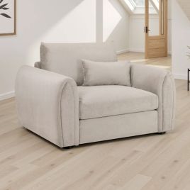 Armchair - ANDREW Velvet Armchair Sofa Mocha 138cm