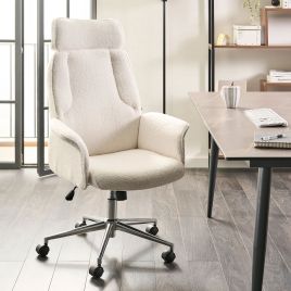 HARVELLE Boucle Office Chair - Off White