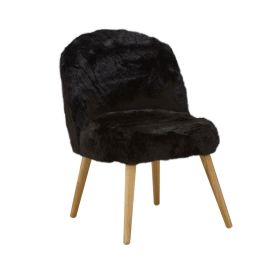 Cabaret Black Fur Effect Chair