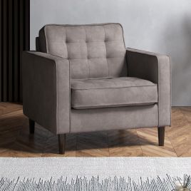 DREXTON Fabric Armchair - Pewter