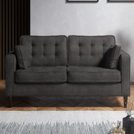 DREXTON Fabric 2 Seater Sofa - Graphite