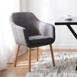 Faux Leather Dining Chair Grey YORKVILLE