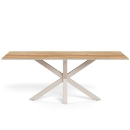 FUMES Dining Table with Ceramic Glass Top - Grey, 200cm