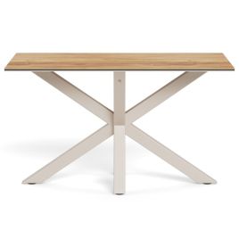 FUMES Dining Table with Ceramic Glass Top - Grey, 135cm