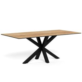 FUMES Dining Table with Ceramic Glass Top - Wild Oak, 200cm