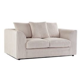OXFORD Jumbo Cord 2 Seater Scatterback Sofa - Cream