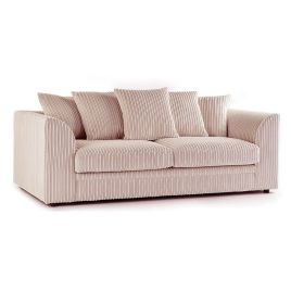 OXFORD Jumbo Cord 3 Seater Scatterback Sofa - Mink