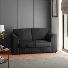 OXFORD Jumbo Cord 2 Seater Fullback Sofa - Black
