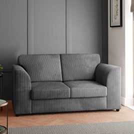 OXFORD Jumbo Cord 2 Seater Fullback Sofa - Grey