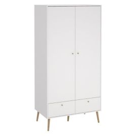 COBALT 2 Door Wardrobe White - 98.7cm