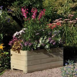 Marberry Patio Planter with Curved Front - Natural Finish