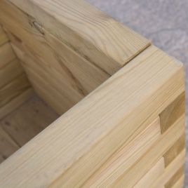 Rectangular Patio Planter with Natural Timber Finish