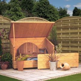 Rowlinson Shiplap Garden Lid Storage Chest Shiplap Cladding, Tongue and Groove Roof