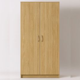 SLEEK 2 Door Wardrobe Oak Finish - 80cm