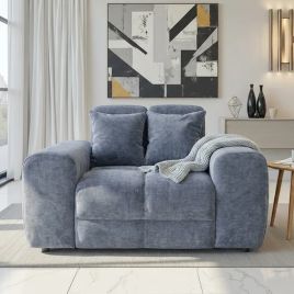 STACIE Fabric Armchair - Grey