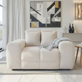 STACIE Fabric Armchair - Natural