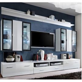 Europe Gloss Entertainment Unit - White Gloss