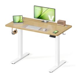 OXWICK Height Adjustable Electric Standing Desk 100 x 60 cm - Golden Oak