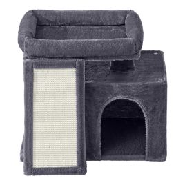 ALGIXE Multi Level Cat Condo with Ramp - Dark Grey