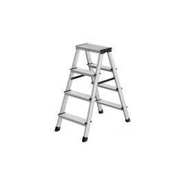 Ladder - LUMVA Aluminium 4-Step Non-Slip Ladder - Silver