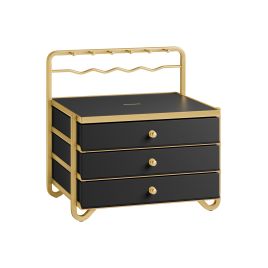 Jewellery Box - ARCVA 3 Tier Drawer Organizer - Black